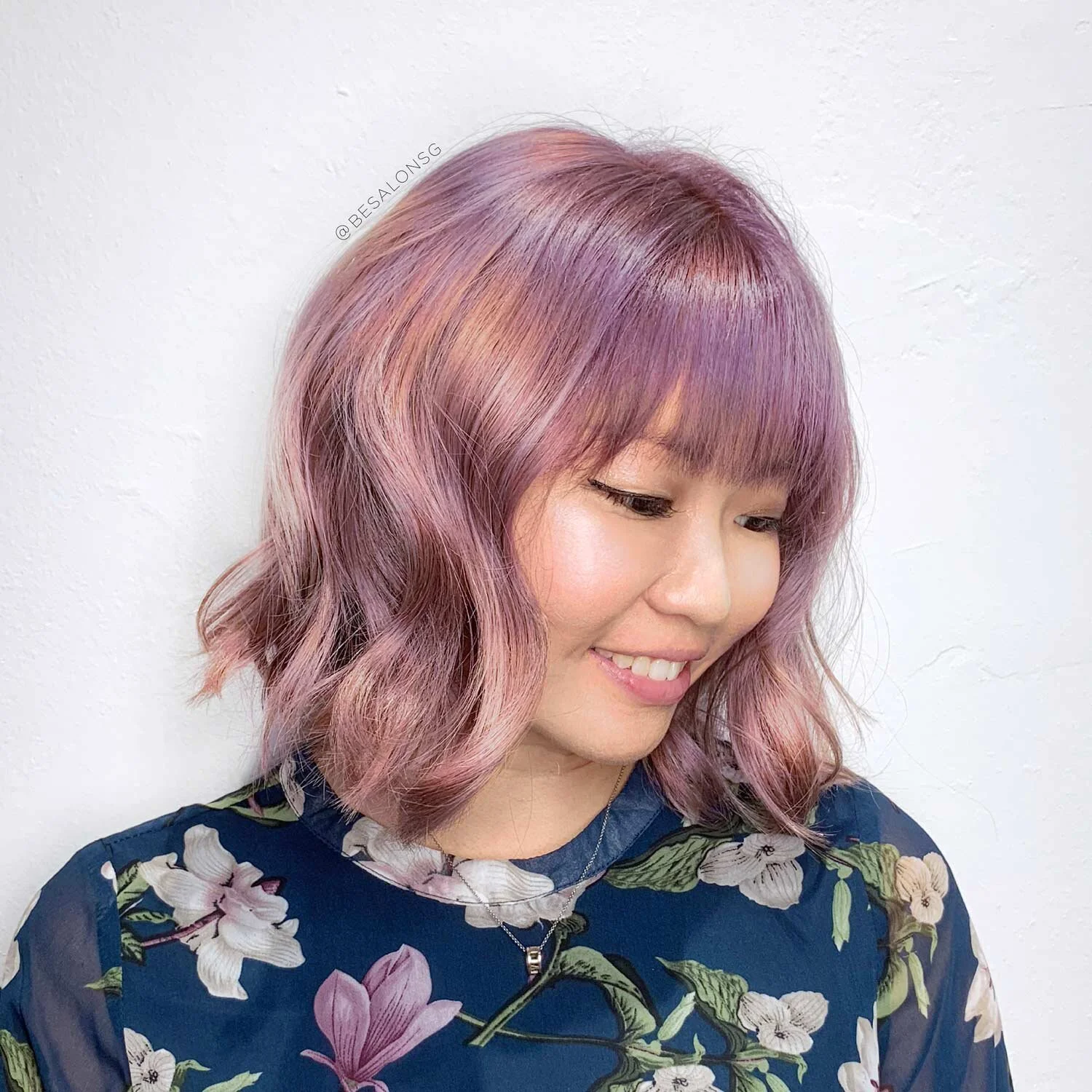 Sakura Season For the ladies with mid-length hair, you can blossom in this tri-toned pink hair colour. There is always something very comfortable and calming about pink colour that puts people in a happy mood. If you are a person who loves flowers, be sure try this look!